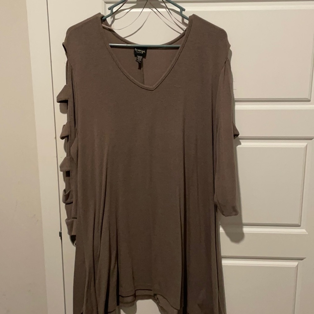 Brown Open Arm Sweater